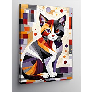 Kanvas Tablo Desenler Ve Kedi 70x100 cm