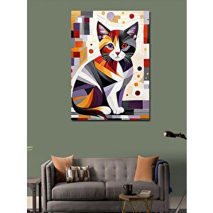 Kanvas Tablo Desenler Ve Kedi 70x100 cm