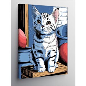 Kanvas Tablo Sevimli Kedi