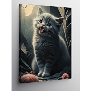 Kanvas Tablo Sevimli Kedi 70x100 cm
