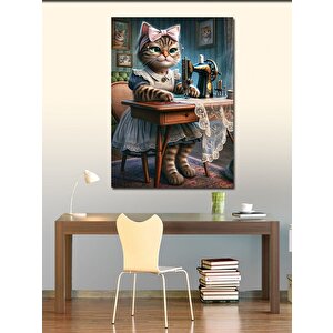 Kanvas Tablo Terzi Kedi 70x100 cm