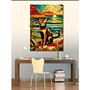 Kanvas Tablo Desenler Ve Kedi