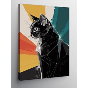 Kanvas Tablo Siyah Kedi 70x100 cm