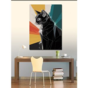 Kanvas Tablo Siyah Kedi 70x100 cm