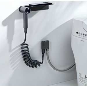 Taharatmatik Bide Sprey Yıkama Sistemi Manyetik Askı Ve Etejerli Krom H707cr