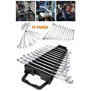 Germany Style  58 Parça 46mini Lokma Takımı Otomatik Cırcırlı 1/4" 12 Parça Kombine Açık Ağız-yıldız Anahtar Takım
