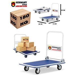 Koli Yük Paket Taşıma El Arabası 180 Kg Kapasiteli Katlanır Tablalı