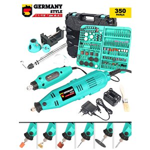 350 Parça Çift Makineli Devir Ayarlı 450 Watt Esnek Gravür Makinesi Şaftlı