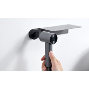 Taharatmatik Bide Sprey Yıkama Sistemi Manyetik Askı Ve Etejerli Gun Grey H707gr