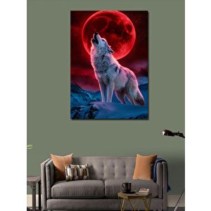 Kanvas Tablo Uluyan Bozkurt Ve Dolunay 70x100 cm