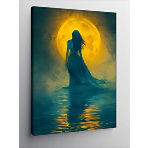 Kanvas Tablo Dolunay Ve Kadın 70x100 cm