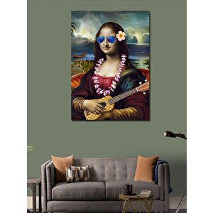 Kanvas Tablo Güneş Gözlüklü Gitar Çalan Monalisa 70x100 cm