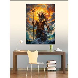 Kanvas Tablo Güneş Işığında Poseidon Ve Dalgalar 70x100 cm