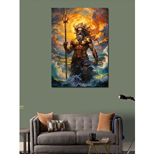 Kanvas Tablo Güneş Işığında Poseidon Ve Dalgalar 70x100 cm