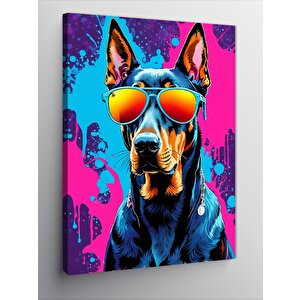 Kanvas Tablo Güneş Gözlüklü Doberman