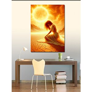 Kanvas Tablo Güneş Ve Kadın 100x140 cm