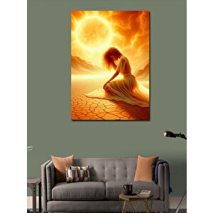 Kanvas Tablo Güneş Ve Kadın 100x140 cm