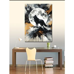 Kanvas Tablo Bozkurt Ve Dolunay 100x140 cm