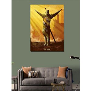 Kanvas Tablo Güneşi Selamlayan Şovalye 70x100 cm