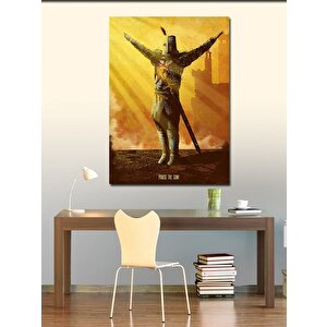 Kanvas Tablo Güneşi Selamlayan Şovalye 100x140 cm