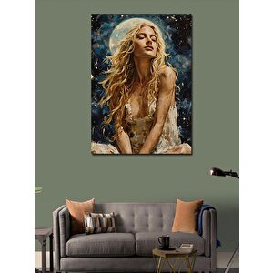 Kanvas Tablo Dolunay Ve Kadın 70x100 cm