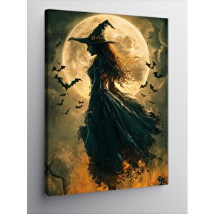 Kanvas Tablo Dolunay Ve Cadı 70x100 cm