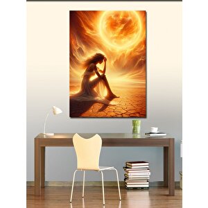 Kanvas Tablo Güneş Ve Kadın 70x100 cm