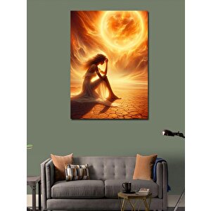 Kanvas Tablo Güneş Ve Kadın 70x100 cm