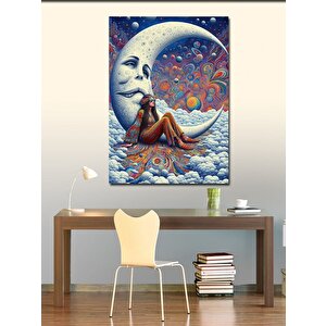 Kanvas Tablo Hilal Ay Ve Kadın 70x100 cm