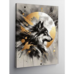 Kanvas Tablo Bozkurt Ve Dolunay 100x140 cm