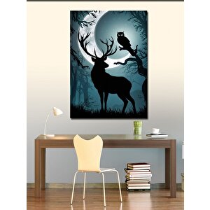 Kanvas Tablo Geyik Ve Hilal 70x100 cm