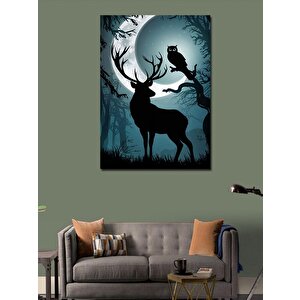 Kanvas Tablo Geyik Ve Hilal 70x100 cm