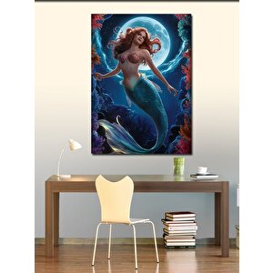 Kanvas Tablo Deniz Kızı Ve Dolunay 100x140 cm