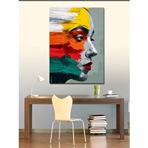 Kanvas Tablo Soyut Kadın Ve Hilal 70x100 cm
