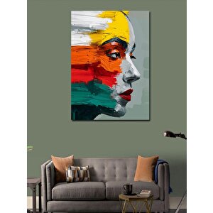 Kanvas Tablo Soyut Kadın Ve Hilal 70x100 cm