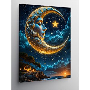 Kanvas Tablo Hilal Ve Güneş 70x100 cm