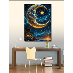 Kanvas Tablo Hilal Ve Güneş 70x100 cm