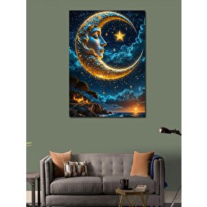 Kanvas Tablo Hilal Ve Güneş 100x140 cm