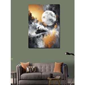 Kanvas Tablo Dolunay Ve Tren 100x140 cm