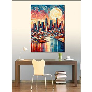 Kanvas Tablo Güneş Ve Şehir 100x140 cm