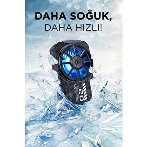 Torima Acc-10 Şarjlı Cep Telefonu Soğutma Fanı Gamer Oyuncu Radyatör Soğutucu Siyah