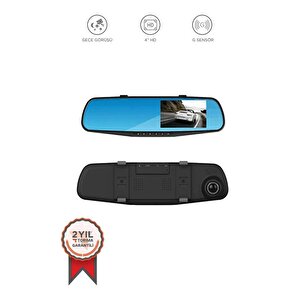 Torima Ta-05 Siyah 1080p Araç Içi Lcd 4.3 Inç Ekranlı Dikiz Aynası Gece Görüşlü Ön Ve Arka Araç Kamerası