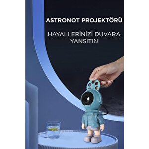 Torima Lw-37 Mavi Astronot Projektör Gece Lambası Gökyüzü Star Projeksiyon Kumandalı Aydınlatma