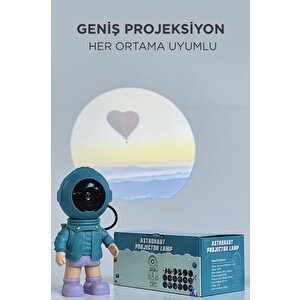 Torima Lw-37 Mavi Astronot Projektör Gece Lambası Gökyüzü Star Projeksiyon Kumandalı Aydınlatma