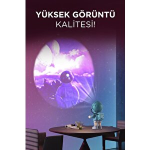Torima Lw-37 Mavi Astronot Projektör Gece Lambası Gökyüzü Star Projeksiyon Kumandalı Aydınlatma
