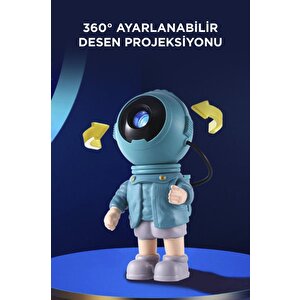 Torima Lw-37 Mavi Astronot Projektör Gece Lambası Gökyüzü Star Projeksiyon Kumandalı Aydınlatma