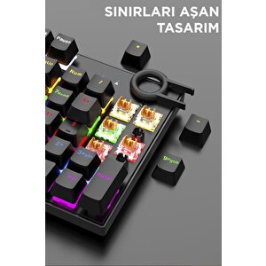 Tk-05 Kablolu Mekanik Blue Switch Rgb Işıklı Gaming Klavye Siyah