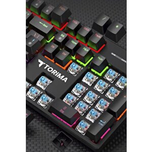 Tk-05 Kablolu Mekanik Blue Switch Rgb Işıklı Gaming Klavye Siyah