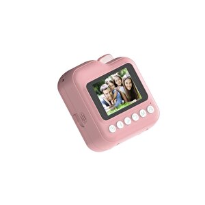 Torima Trm-cmr15 Pembe Dijital Video Kayıt Fotoğraf Çocuk Kamerası Anlık Termal Resim Kağıt Baskılı Yazıcı