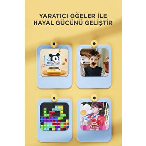 Torima Cmr-16 Mor Mini 1080p Hd Çocuk Kamera Dijital Fotoğraf Makinesi 2.0 Inç Ekran 5 Adet Oyun